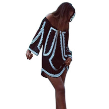 Blouses & Shirts Sexy Women Tops Design Loose Off Shoulder Printing Shirts Tops OL Beach Boho Blouse CF