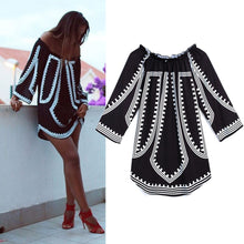 Blouses & Shirts Sexy Women Tops Design Loose Off Shoulder Printing Shirts Tops OL Beach Boho Blouse CF