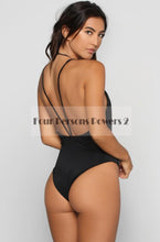Bodysuit Womens Swimsuit Bandeau One Piece Swimsuit black bandage monokini Vintage Bathing Suits LT08 CF