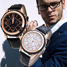 Analog Quartz Watch Men Top Luxury Watches Business PU Leather Wristwatches Clock Relogio Masculino CF