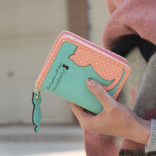 Lovely Cat Printed Wallet Leather Small Change Clasp Purse Money Card Holder Carteras Girls wallets Purses CF