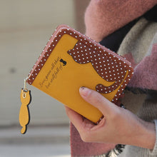 Lovely Cat Printed Wallet Leather Small Change Clasp Purse Money Card Holder Carteras Girls wallets Purses CF