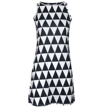 Brief American Styel Women Dress Geometric print Sexy Workwear Casual Sleeveless Party Beach Mini Dress CF