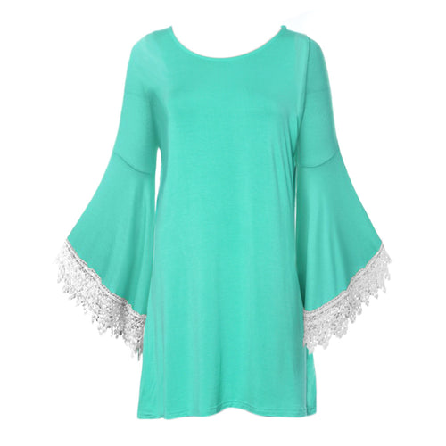Candy Color Elegant Lace Dress Women Designer Women Dresses Dress Women Loose Flare Sleeve Dress Plus Size XXL CF