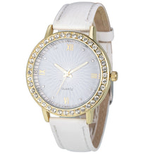 Casual Women Watch Montre Women's Crystal Diamond Watches Analog Leather Quartz Wrist Watch Dress Relogio CF