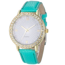 Casual Women Watch Montre Women's Crystal Diamond Watches Analog Leather Quartz Wrist Watch Dress Relogio CF