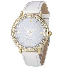 Casual Women Watch Montre Women's Crystal Diamond Watches Analog Leather Quartz Wrist Watch Dress Relogio CF