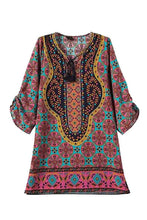 Dresses Casual Women Dress The Baroque Wind Pattern Vintage Printed Dress Loose Dress Boho Vestidoes CF