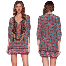 Dresses Casual Women Dress The Baroque Wind Pattern Vintage Printed Dress Loose Dress Boho Vestidoes CF