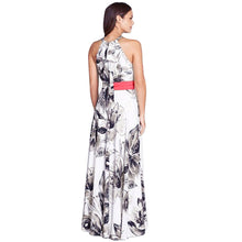 Elegent Women Boho Long Maxi Dress Evening Party Dress Chiffon Print women dress Casual Loose Long Dresses Robe CF
