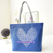 Bags Handbags Women Famous s Cute Heart Printing Canvas Shoulder Bag Casual Handbag bolsos femenina CF