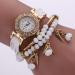 Bracelet Watch Weave Wrap Around Rhinestone Crystal Synthetic Chain Dress Clock Relogio Feminino Gift CF