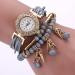 Bracelet Watch Weave Wrap Around Rhinestone Crystal Synthetic Chain Dress Clock Relogio Feminino Gift CF