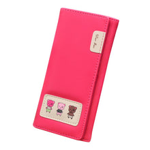 Designer Long Walet Women Wallets Hasp Clutch Bag Bear Pattern Ladies Women's Purse Carteras Cuzdan CF