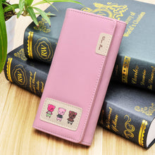 Designer Long Walet Women Wallets Hasp Clutch Bag Bear Pattern Ladies Women's Purse Carteras Cuzdan CF