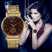 Geneva Gold Watch Women Relogio Feminino Crystal Stainless Steel Strap Analog Bracelet Dress Clock CF