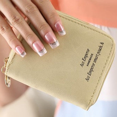 Lady Women's Purse Wallets with Zipper Mini Purse Leather Wallet Credit Card Holder Bags Purse carteras CF