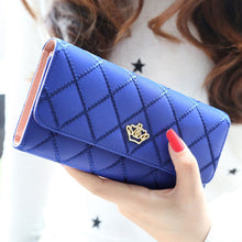 Leather Women's Purse Trendy Wallet Crown Women Purse 3D Long Designer Money Clip Carteira Feminina CF
