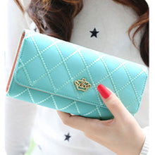 Leather Women's Purse Trendy Wallet Crown Women Purse 3D Long Designer Money Clip Carteira Feminina CF