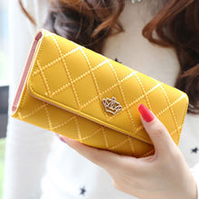 Leather Women's Purse Trendy Wallet Crown Women Purse 3D Long Designer Money Clip Carteira Feminina CF