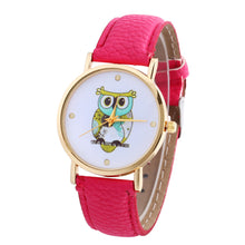 Leather watch Women Rhinestone watches Women Luxury quartz clock relogio feminino Owl Printed Relojes Montre CF