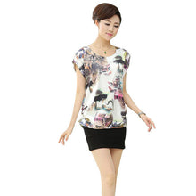 Fashion Women T shirts Floral Print T-shirt Top Short Sleeve XL-4XL Female Plus Size tops 71037 SM6