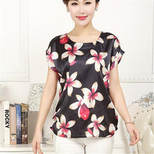 Fashion Women T shirts Floral Print T-shirt Top Short Sleeve XL-4XL Female Plus Size tops 71037 SM6