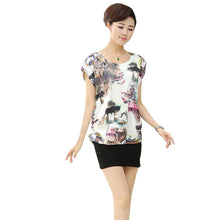Fashion Women T shirts Floral Print T-shirt Top Short Sleeve XL-4XL Female Plus Size tops 71037 SM6