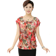 Fashion Women T shirts Floral Print T-shirt Top Short Sleeve XL-4XL Female Plus Size tops 71037 SM6