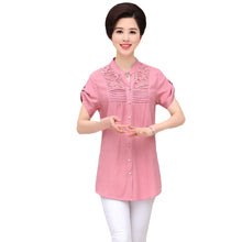 Fashion Women T shirts Long T-shirt Women Stand Button Top Short Sleeve Lace XL-4XL Female Plus Size tops 71012 SM6