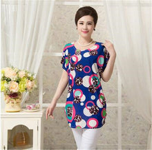 Fashion Women T shirts Polka Dot Print T-shirt Top Short Sleeve XL-4XL Female Plus Size tops 71036 SM6