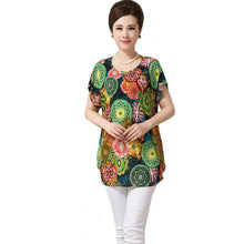 Fashion Women T shirts Polka Dot Print T-shirt Top Short Sleeve XL-4XL Female Plus Size tops 71036 SM6