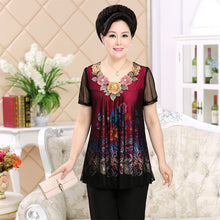 Fashion Women T shirts Print T-shirt Women O-neck Top Short Sleeve XL-4XL Female Plus Size tops 70922 SM6