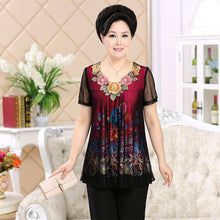 Fashion Women T shirts Print T-shirt Women O-neck Top Short Sleeve XL-4XL Female Plus Size tops 70922 SM6
