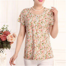 Fashion Women T shirts Print T-shirt Women Top Short Sleeve XL-4XL Female Plus Size tops 71013 SM6