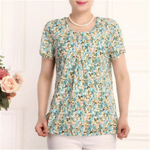 Fashion Women T shirts Print T-shirt Women Top Short Sleeve XL-4XL Female Plus Size tops 71013 SM6