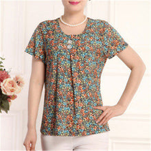 Fashion Women T shirts Print T-shirt Women Top Short Sleeve XL-4XL Female Plus Size tops 71013 SM6
