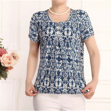 Fashion Women T shirts Print T-shirt Women Top Short Sleeve XL-4XL Female Plus Size tops 71013 SM6