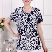 Fashion Women T shirts Print T-shirt Women Top Short Sleeve XL-4XL Female Plus Size tops 71013 SM6