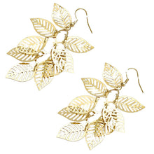 jewelry Retro Bohemian Tassel Leaf Earrings Gold Color large long drop crystal jewelry dangle earrings Brincos CF