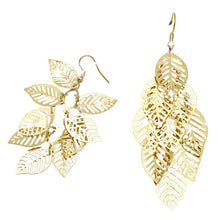 jewelry Retro Bohemian Tassel Leaf Earrings Gold Color large long drop crystal jewelry dangle earrings Brincos CF
