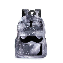 Galaxy Pattern Women Men Travel Backpack Canvas Leisure Bags School Bag Printing Packbag Mochila Feminina Blue CF