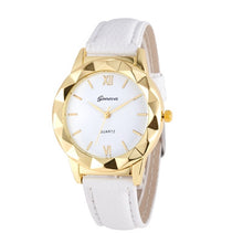 Gemstone Luxury Watches Women Gold Bracelet Watch Dress PU Leather Electronic Quartz Clock Montre Mujer CF