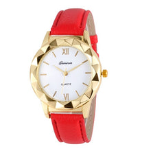 Gemstone Luxury Watches Women Gold Bracelet Watch Dress PU Leather Electronic Quartz Clock Montre Mujer CF