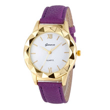 Gemstone Luxury Watches Women Gold Bracelet Watch Dress PU Leather Electronic Quartz Clock Montre Mujer CF