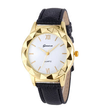 Gemstone Luxury Watches Women Gold Bracelet Watch Dress PU Leather Electronic Quartz Clock Montre Mujer CF