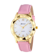 Gemstone Luxury Watches Women Gold Bracelet Watch Dress PU Leather Electronic Quartz Clock Montre Mujer CF