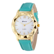 Gemstone Luxury Watches Women Gold Bracelet Watch Dress PU Leather Electronic Quartz Clock Montre Mujer CF