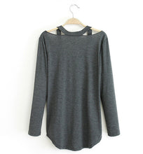 High Quality Brand New Fashion Women Plus Size Tops Long Sleeve V-neck Blouse Off Shoulder Shirt 70433 SM6