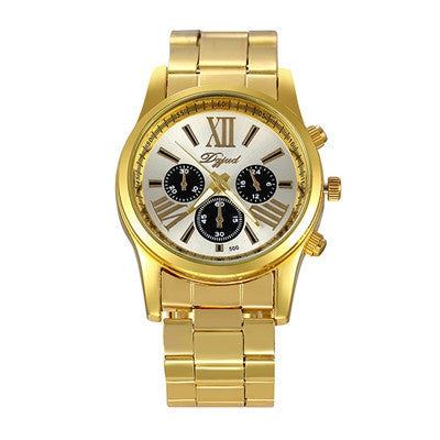 Gold Quartz Watches Men Top Luxury Wrist Watches Golden Clock Relogio Masculino QuartzWatch CF